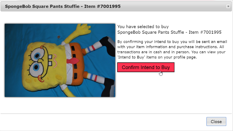 Buy Item Dialog
